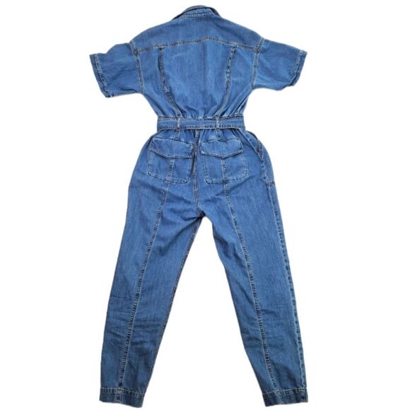 Frame Arie Denim Jumpsuit Size X Small Tall Petite - Picture 3 of 14